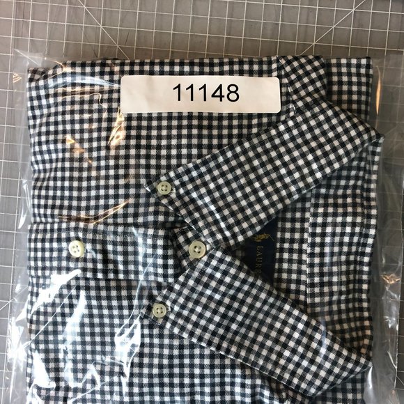 Polo Ralph Lauren Shirt XL Extra Up Long Sleeve Black Check Logo Pony - Picture 12 of 12